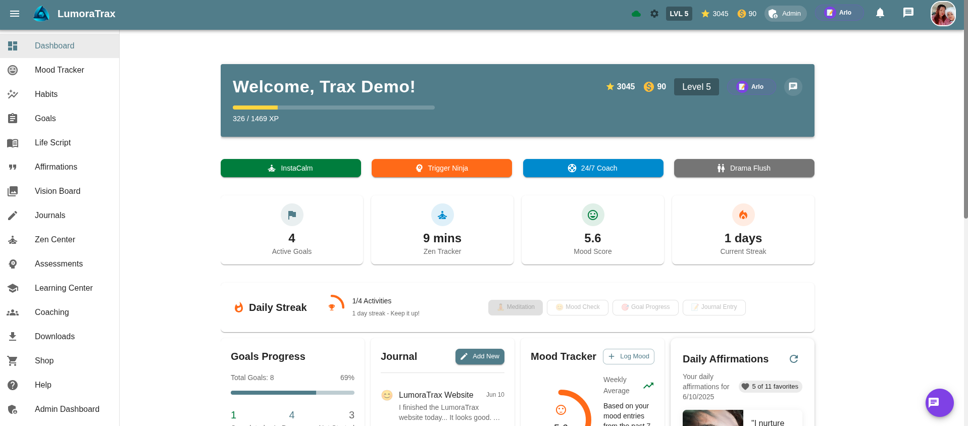 LumoraTrax Dashboard