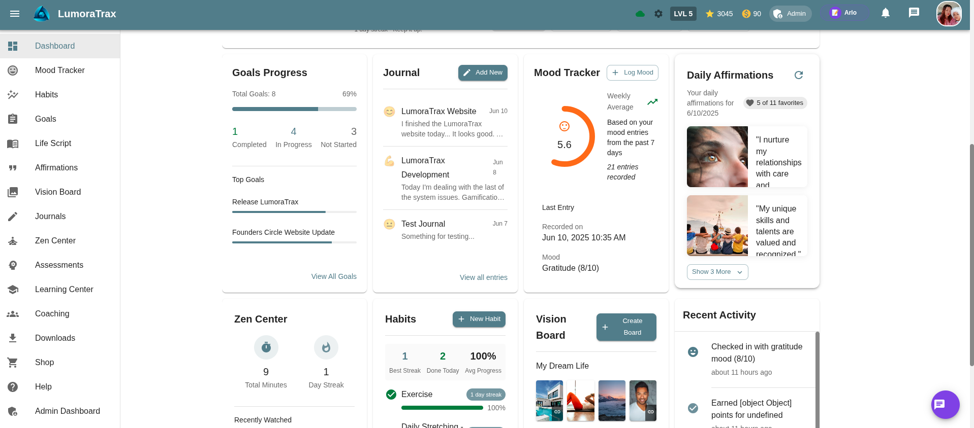 LumoraTrax Dashboard 2
